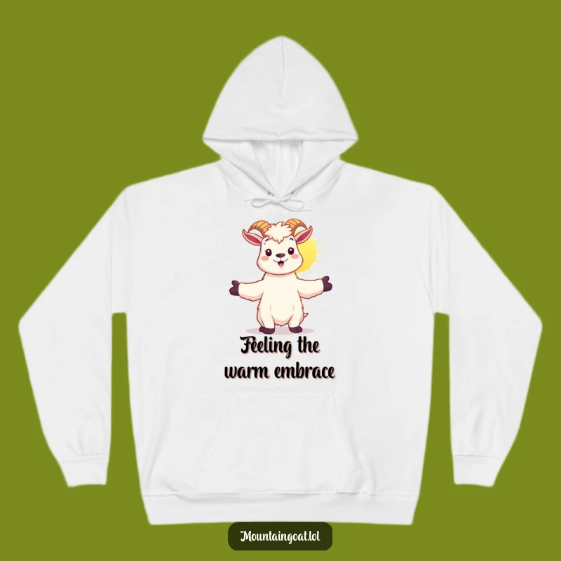 Funny Kawaii Goat Hoodie: Cozy Sunshine Vibes, Warm Funny Gift for Optimists