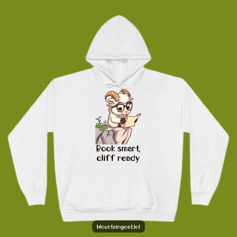 Funny Professor Goat Hoodie - Cozy Intellectual Humor Gift for Scholars