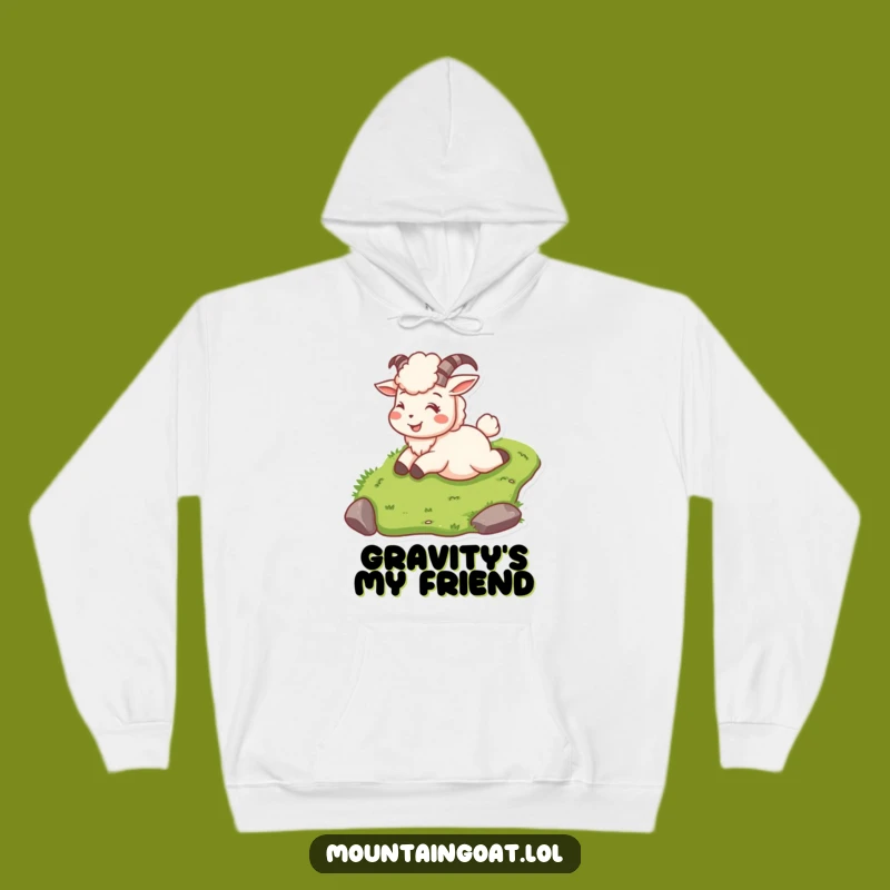 Cozy Funny Mountain Goat Sliding Hoodie: Warm Comfort for Adventure Lovers