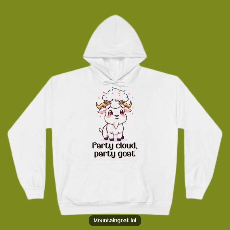 Cozy Funny Goat Confetti Hoodie - Surprise Party Comfort Gift