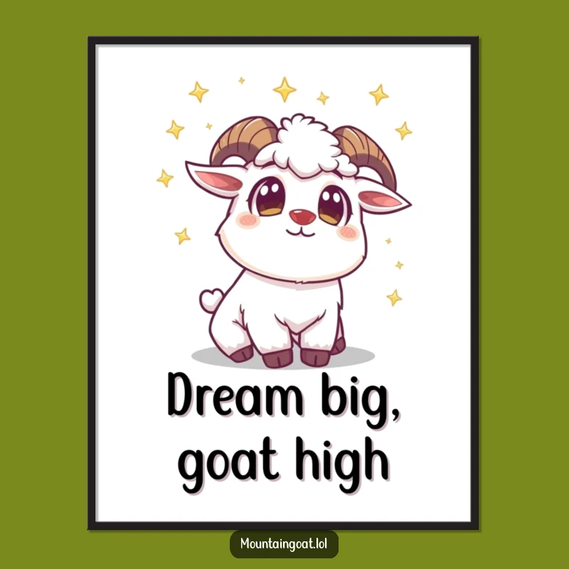 Free Printable Starry Goat Wall Art - Magical Downloadable Decor for Dreamers!