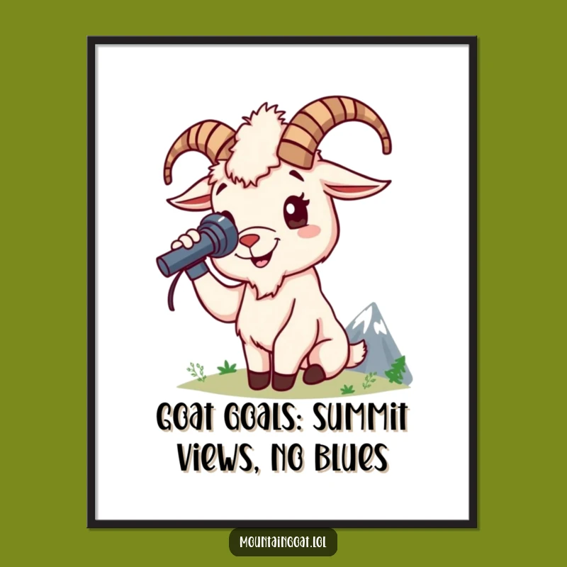 Free Printable Mountain Goat Wall Art - Adventure Downloadable Decor!