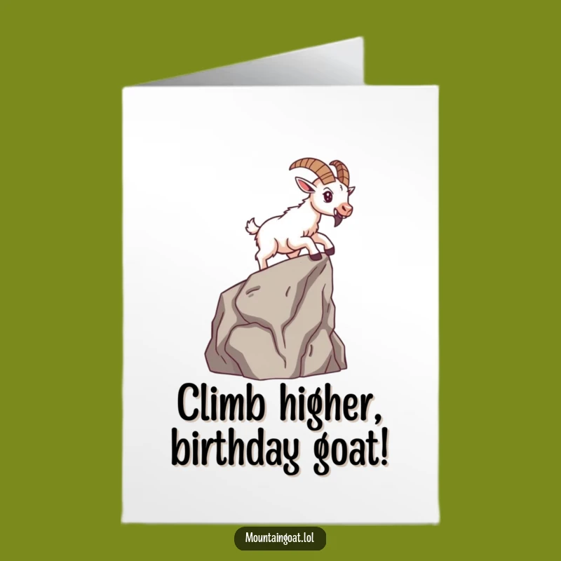 Free Printable Brave Goat Birthday Card - Funny Downloadable Gift for Ambitious Souls