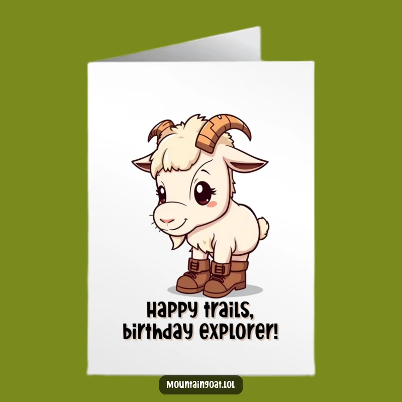 Curious Goat Birthday Card - Cute Free Printable