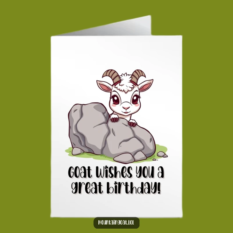 Free Printable Birthday Card: Funny Curious Goat Design, Perfect DIY Downloadable Gift