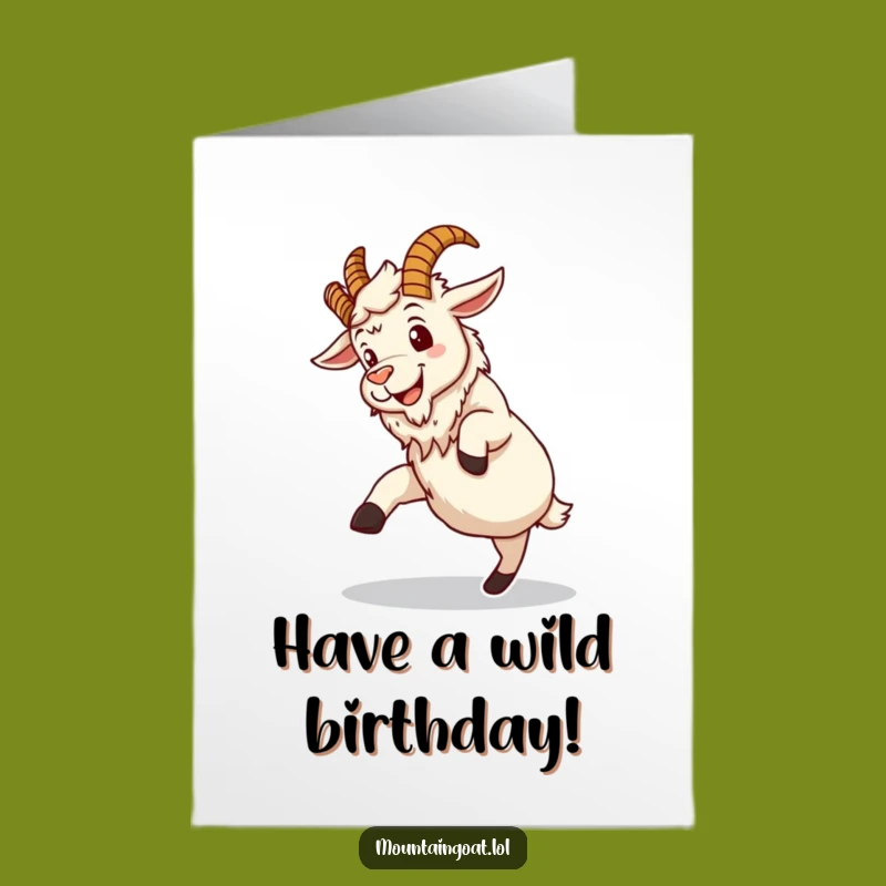 Free Printable Goofy Goat Birthday Card - Funny Downloadable Gift for Adventure Lovers