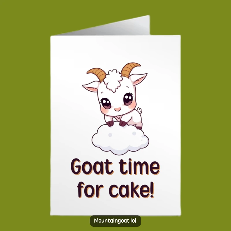 Free Printable: Leaping Goat Birthday Card - Whimsical Downloadable Gift for Dreamers