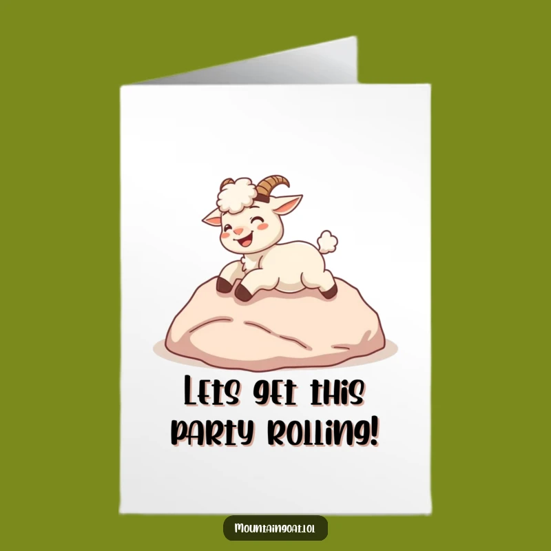 Free Printable Birthday Card: Giggling Goat Roll - Funny Downloadable Gift