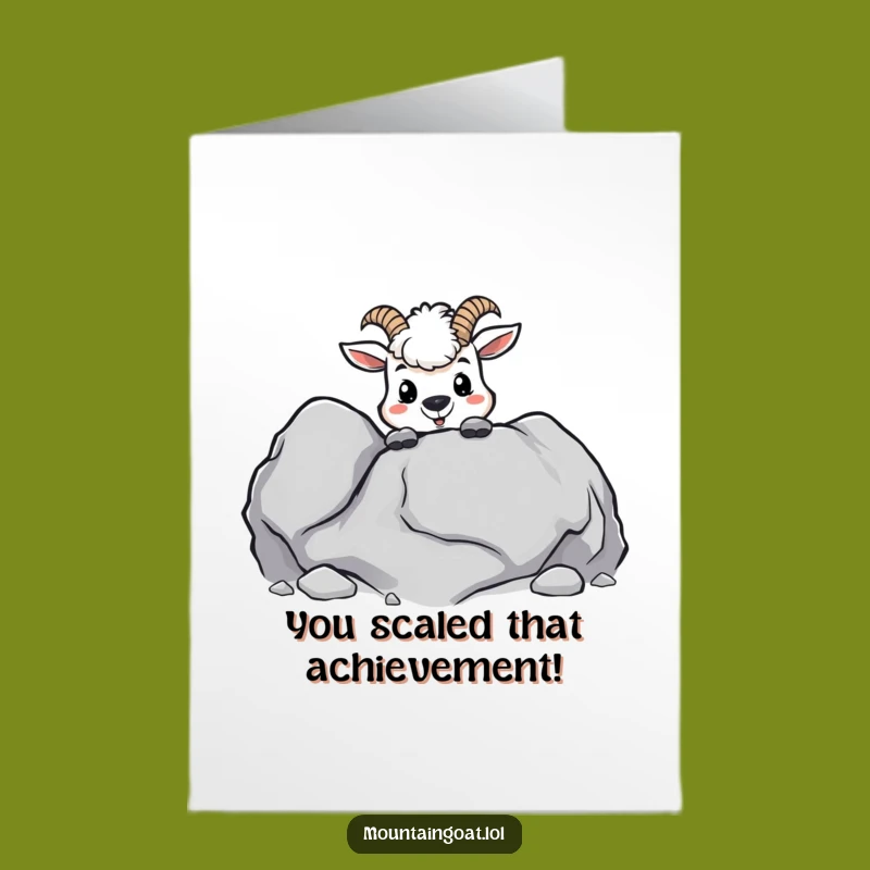 Free Printable Congrats Card: Mischievous Goat - Funny Downloadable Gift
