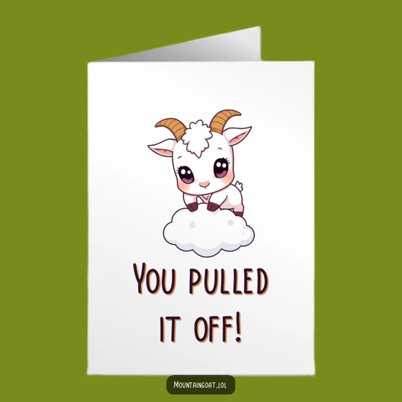 Free Printable: Goat's Leap of Faith Congrats Card - Funny Downloadable Gift
