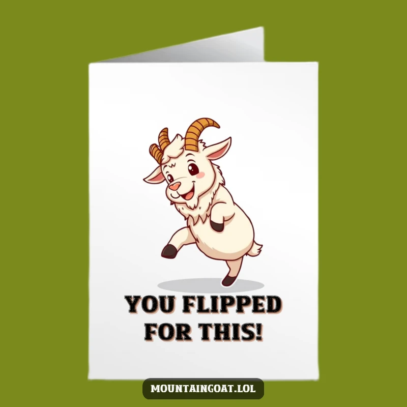 Free Printable Clumsy Goat Congratulations Card - Funny Downloadable Gift for Big Efforts