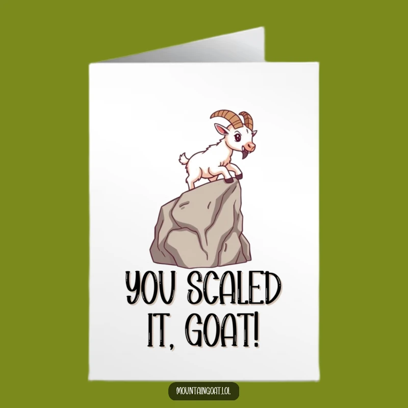 Free Printable Determined Goat Congratulations Card - Funny Downloadable Gift for Success