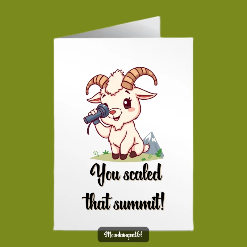Free Printable Mountain Goat Congrats Card - Inspiring Downloadable Gift!