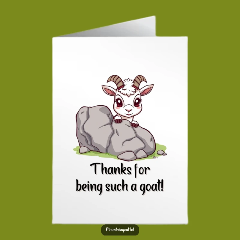 Free Printable Thank You Card: Amusing Curious Goat, Wonderful DIY Downloadable Gift