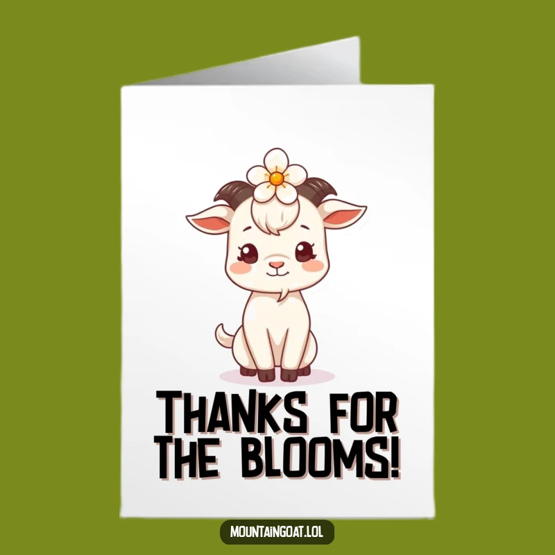 Free Printable Thank You Card: Goatee's Floral Gift DIY Downloadable Gift of Gratitude