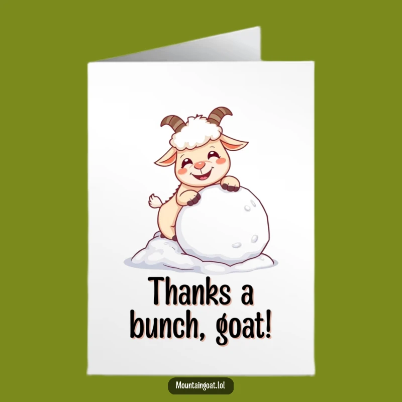 Free Printable Giggling Goat Thank You Card - Funny Downloadable Appreciation Gift