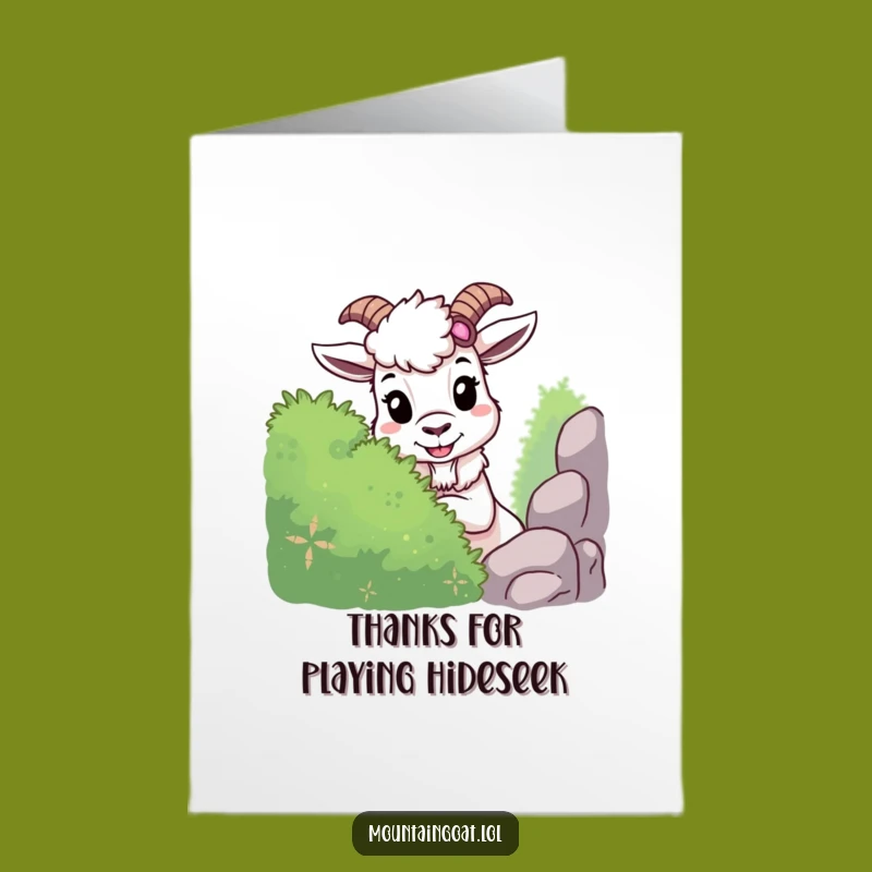 Free Printable Thank You Card: Mischievous Goat Thanks Downloadable Gift