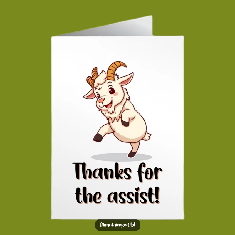 Free Printable Silly Goat Thank You Card - Funny Downloadable Gift for a Goat-tastic Favor