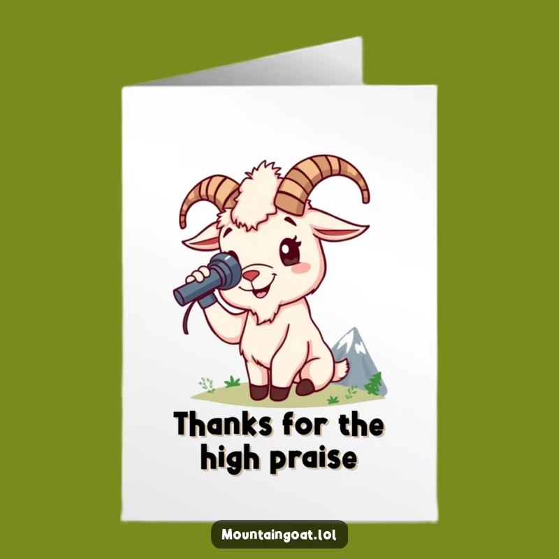 Free Printable Mountain Goat Thank You Card - Scenic Downloadable Gift!