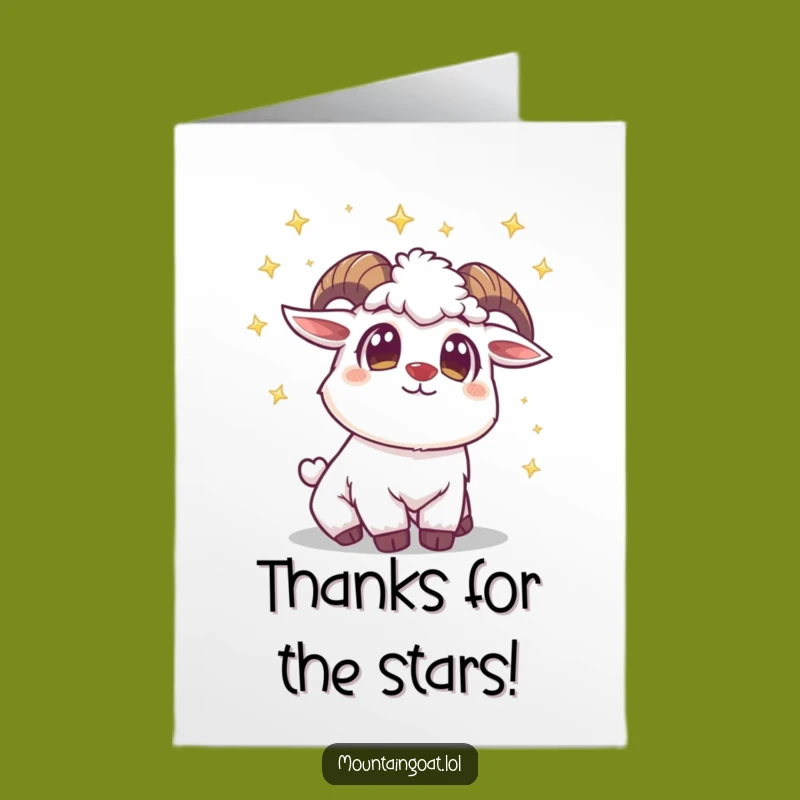 Free Printable Starry Goat Thank You Card - Wonder-filled Downloadable Gift!