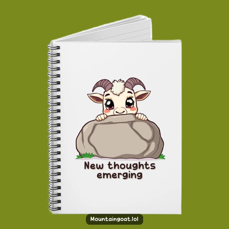 Funny Curious Goat Notebook - Peek-a-Boo Journal Gift