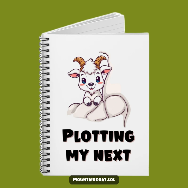 Funny Curious Goat Peeking Notebook - Jot Down Secrets with Humor