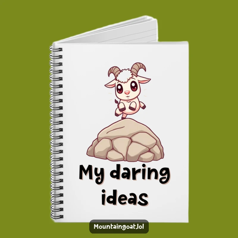 Funny Cute Goat Leaping Notebook: Jot Down Joyful Thoughts with Adorable Style