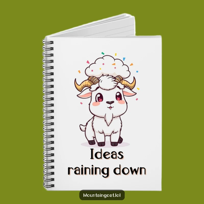 Funny Goat Confetti Notebook - Jot Down Party Ideas Gift