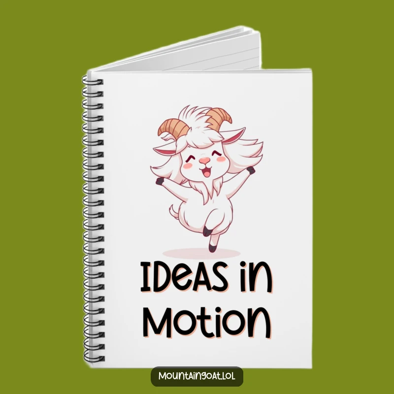 Funny Goat Spinning Notebook: Capture Ideas with Spirited Flair