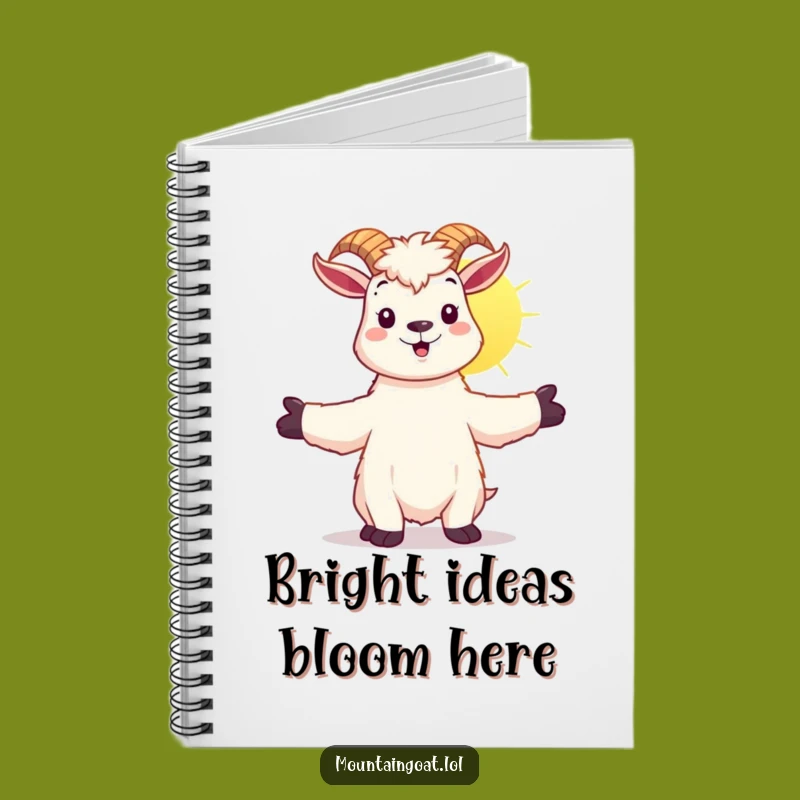 Funny Kawaii Goat Notebook: Jot Down Sunny Thoughts, Inspiring Funny Gift
