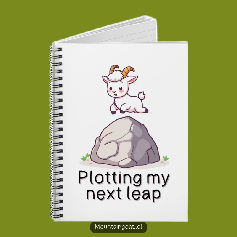 Funny Kawaii Mountain Goat Leap Notebook: Jot Down Fun Ideas