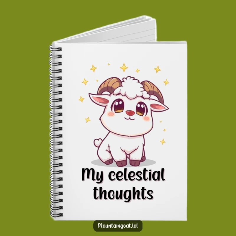 Funny Mountain Goat Star Notebook: Jot Down Cosmic Dreams!