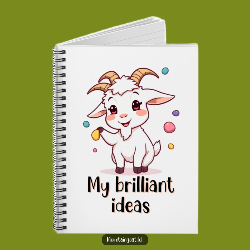 Funny Silly Goat Juggling Notebook: Jot Down Your Thoughts with a Smile