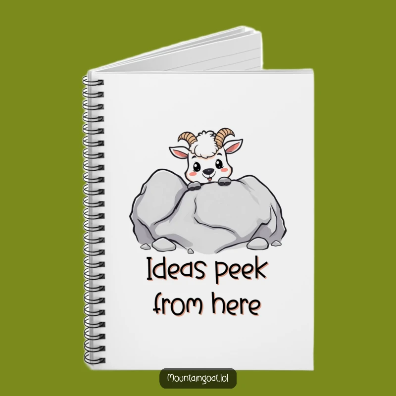 Funny Kawaii Mountain Goat Notebook: Jot Down Ideas with Mischief, Great Funny Gift