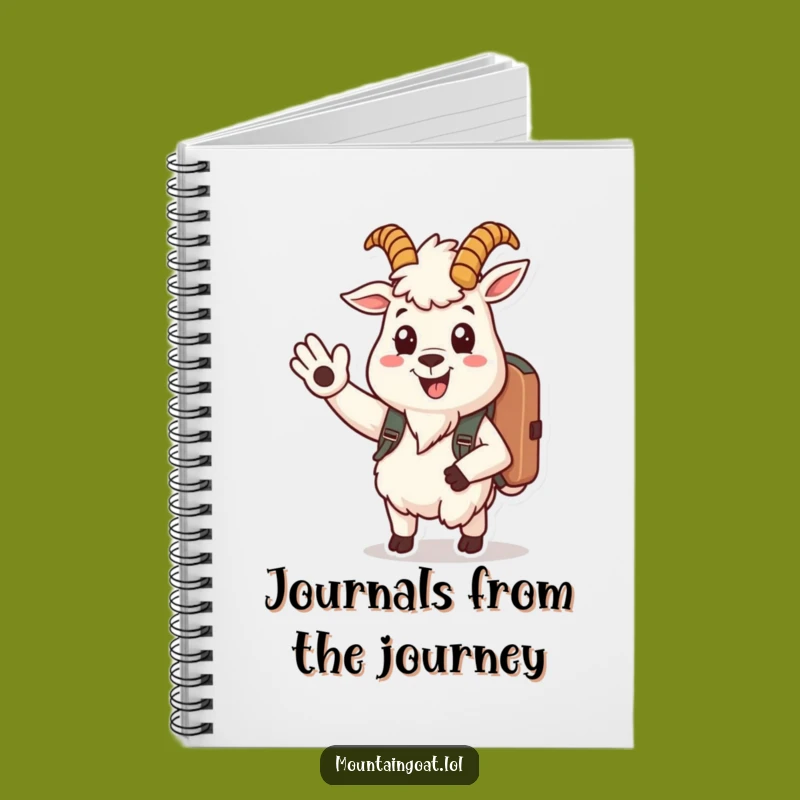 Funny Mountain Goat Notebook - Jot Down Friendly Travel Plans