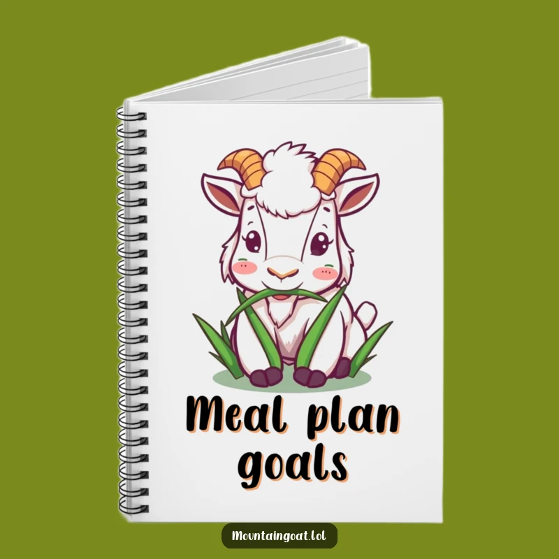 Funny Goat Munching Notebook: Capture Notes with Contentment