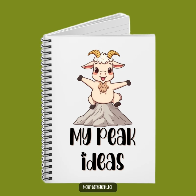 Funny Mountain Goat Notebook: Jot Down Peaceful Thoughts with this Hilarious Journal