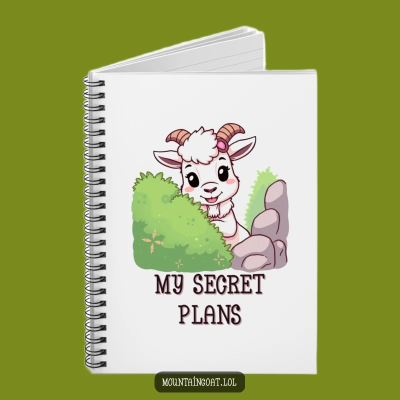 Funny Mountain Goat Notebook: Mischievous Hide-and-Seek Goat, Perfect for Secret Notes