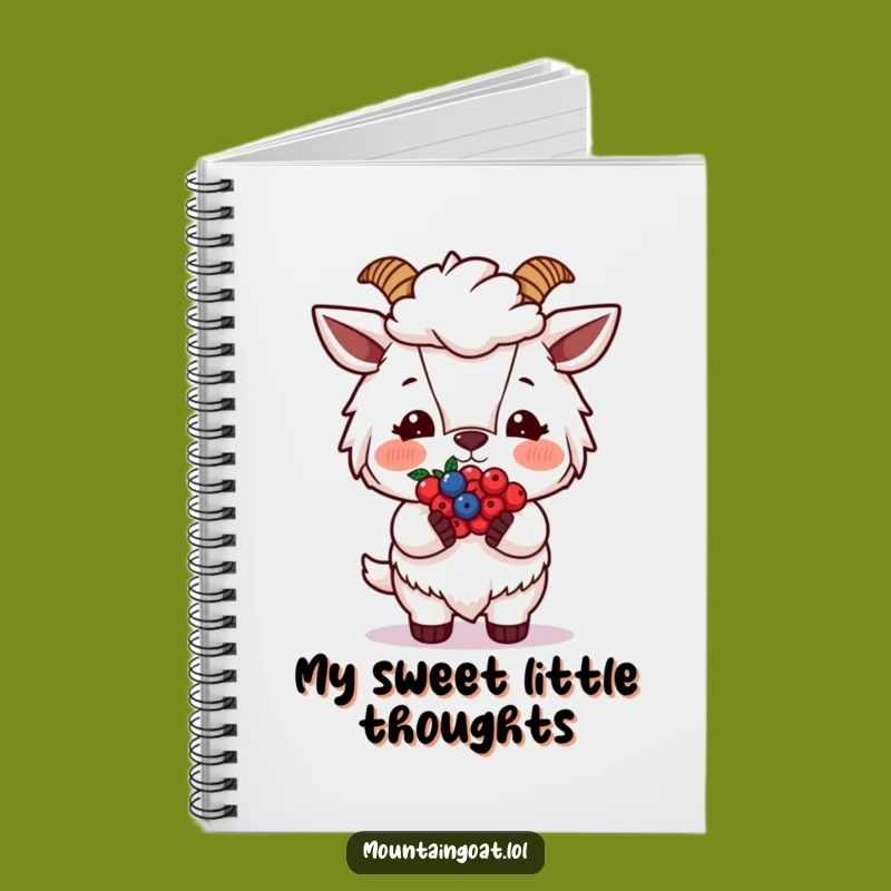 Funny Blushing Goat Berries Notebook: Jot Down Sweet Notes with Charm Funny Gift