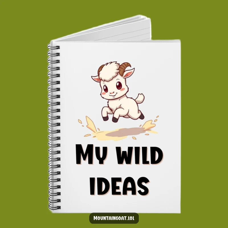 Funny Kawaii Goat Dust Notebook - Hilarious Journal for Adventures