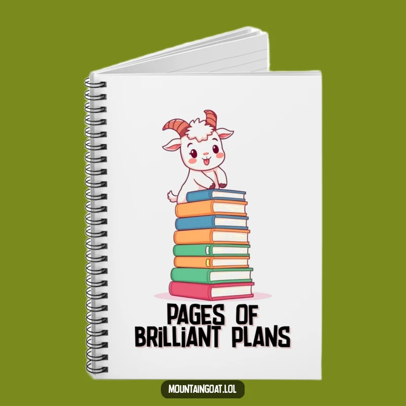 Funny Book Climbing Goat Notebook: Jot Down Ideas with a Determined Goat