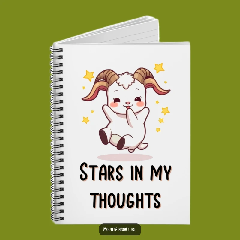 Funny Goat Tumble Star Notebook: Jot Down Your Thoughts with Giggles