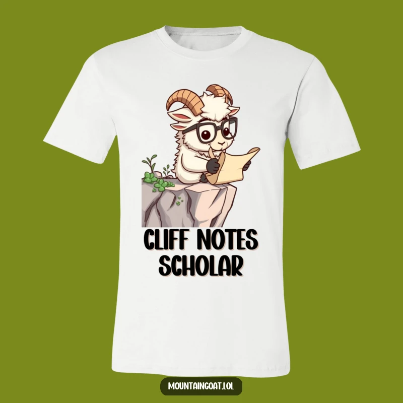 Funny Wise Goat Spectacles T-Shirt - Intellectual Humor Gift for Readers