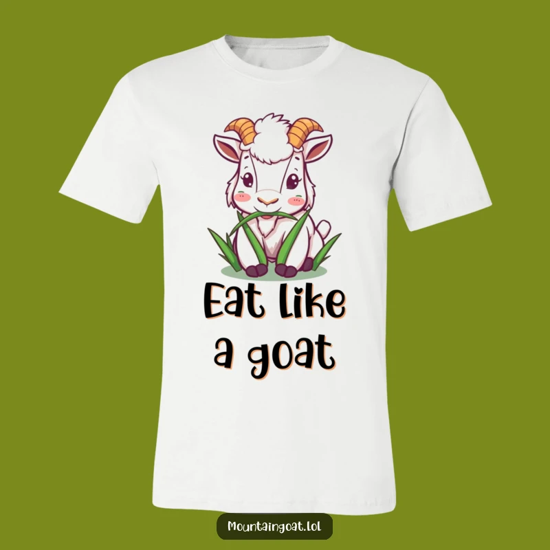 Funny Goat Munching T-Shirt: Wear Your Contentment with Pride