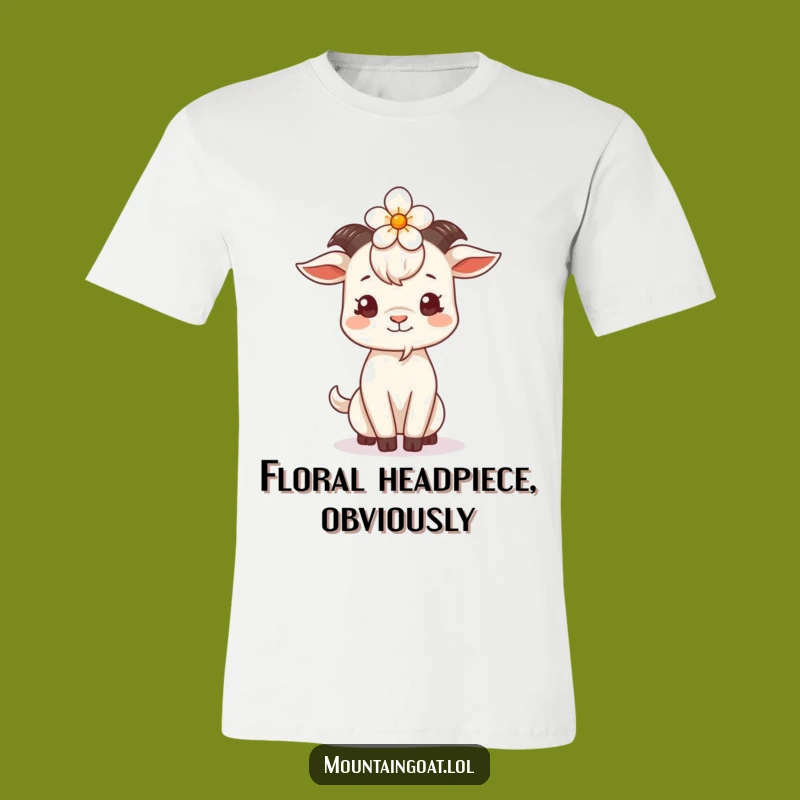 Funny Goat Flower Head T-Shirt: Wearable Whimsy and a Hilarious Statement Funny Gift