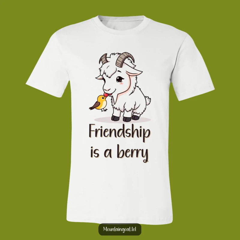 Funny Goat Shares Berry T-Shirt - Adorable Animal Friendship Gift