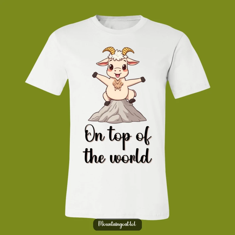 Funny Mountain Goat T-Shirt: Wear Your Serene Adventure with Whimsical Joy