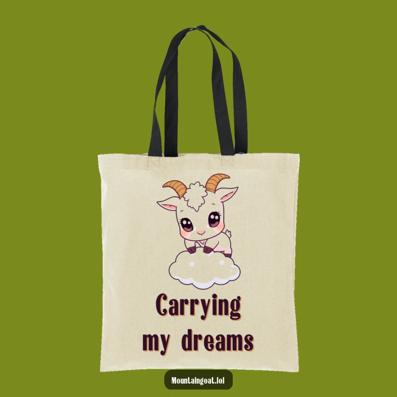 Funny Big Eyes Goat Tote Bag: Hilarious Dreamy Companion for Errands