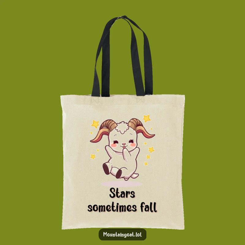 Funny Goat Tumble Star Tote Bag: Carry Your Laughs in Style