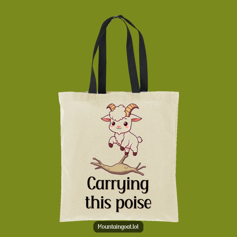 Funny Kawaii Goat Balancing Tote Bag: Carry Confidence Effortlessly